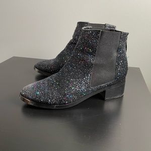 Kurt Geiger navy glitter Chelsea boots
